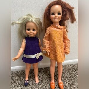 Vintage 1969 Crissy Doll & 1970 Velvet Doll Original Releases